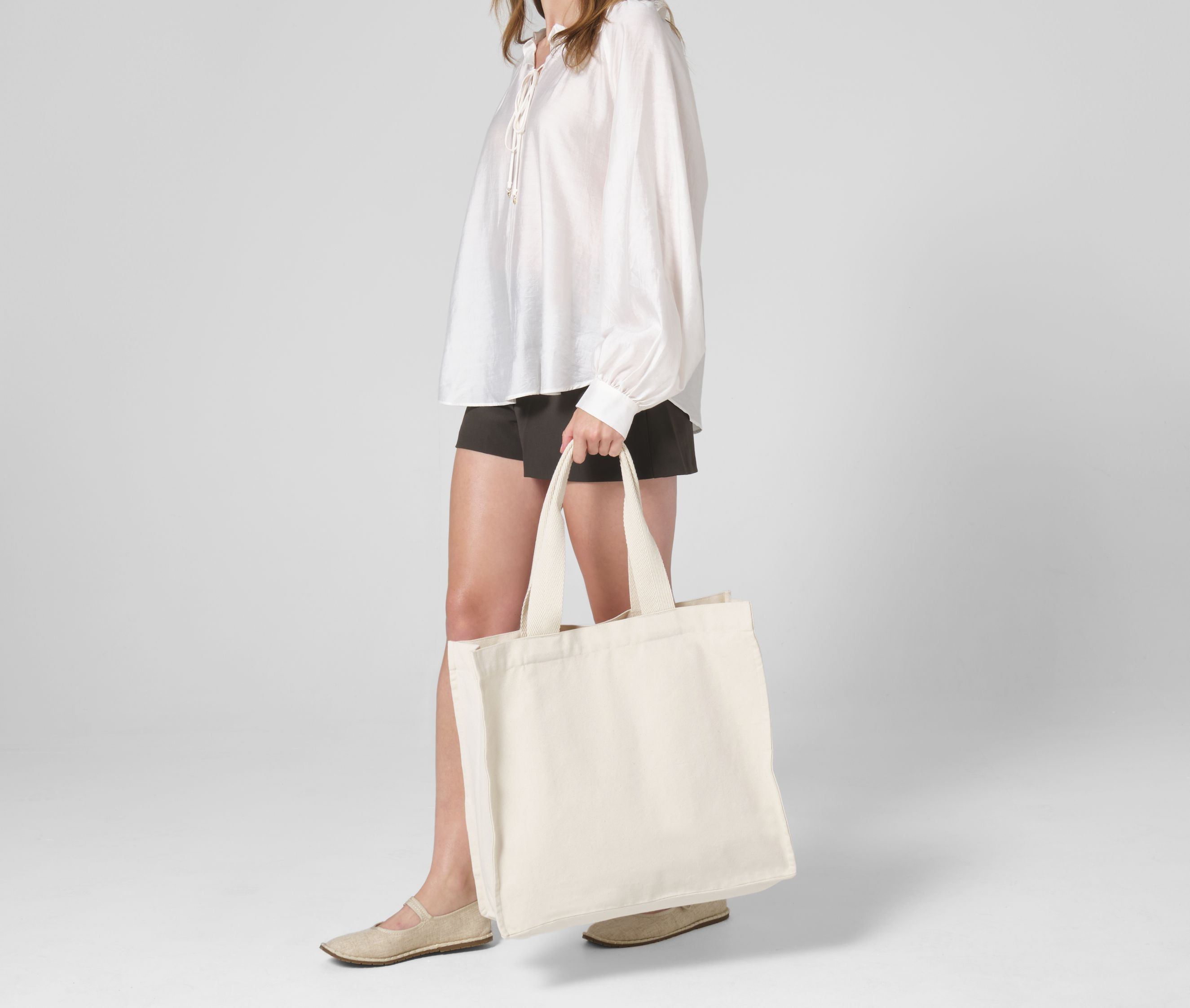 CHEVRON HANDLE SHOPPER
